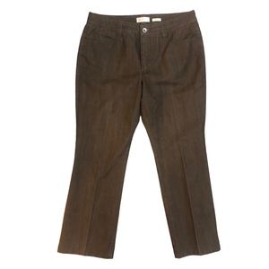 Northern Reflection Brown Denim Jean Pants Size 12 petite straight leg
